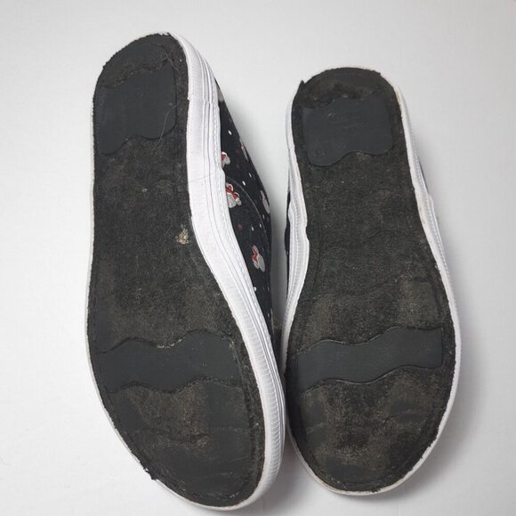 Disney Minnie Mouse Black Red Silver Lace Up Girls 13 Canvas Sneakers Polka Dot - Picture 5 of 7